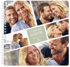 Klick: Details zu Gästebuch Hochzeit "Rise" anzeigen Gästebuch Hochzeit Rise Ringbindung gruen
