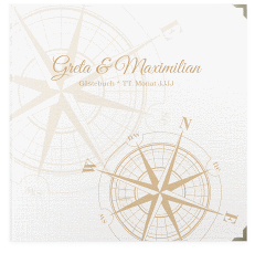 Klick: Details zu Gästebuch Selection Hochzeit "Windrose" anzeigen Gästebuch Selection Hochzeit Windrose Leinen-Hardcover beige