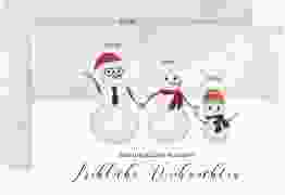 Weihnachtskarte Snowman Family