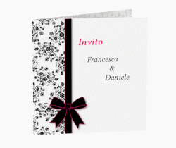 Klick: Details zu Inviti matrimonio collezione Bologna anzeigen Inviti matrimonio collezione Bologna Quadratische Klappkarte fucsia