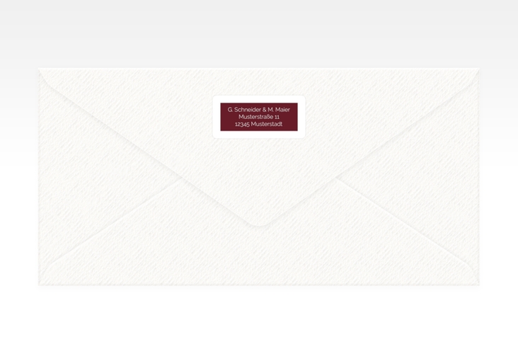 Absenderetikett Hochzeit Simply 45,7 x 21,2 mm rot