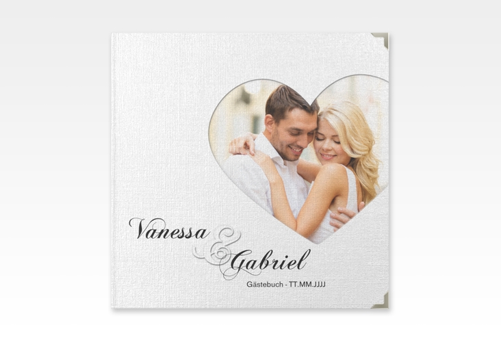 Gästebuch Selection Hochzeit Sweetheart Leinen-Hardcover weiss
