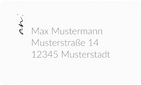 Empfängeretikett Hochzeit "Your Name"