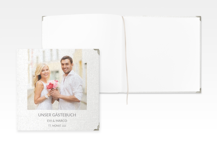 Gästebuch Selection Hochzeit Vista Leinen-Hardcover weiss