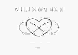 Willkommensschild Poster Infinity 70 x 50 cm Poster gruen