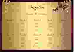 Sitzplan Poster Hochzeit Toulouse 70 x 50 cm Poster rot