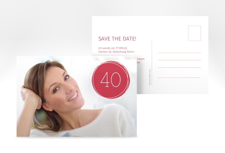 Save the Date-Postkarte Geburtstag Twister A6 Postkarte