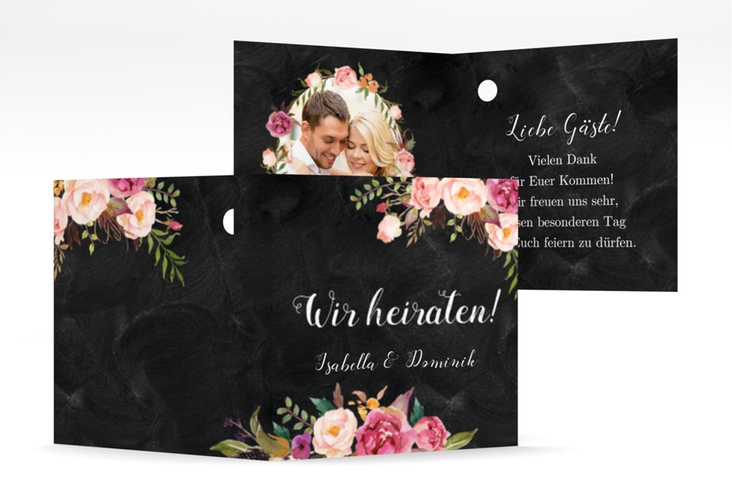 Geschenkanhänger Hochzeit Flowers Geschenkanhänger 10er Set hochglanz mit bunten Aquarell-Blumen