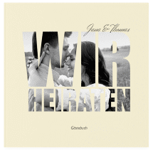 Gästebuch Creation Hochzeit Letters 20 x 20 cm, Hardcover beige