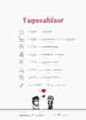 Tagesablauf Poster Hochzeit Pixel 50 x 70 cm Poster weiss
