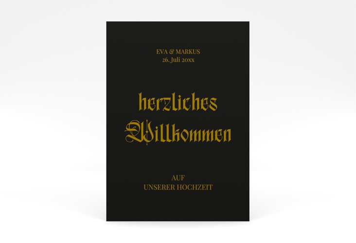 Willkommensschild Poster Wednesday 50 x 70 cm Poster schwarz