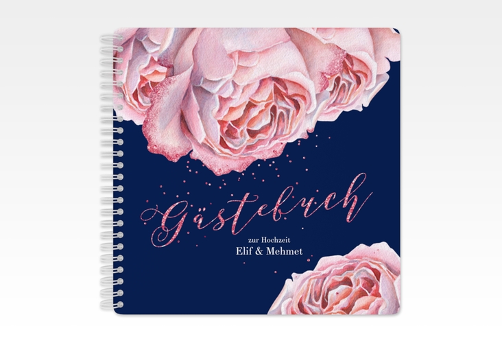 Gästebuch Hochzeit Cherie Ringbindung rosa