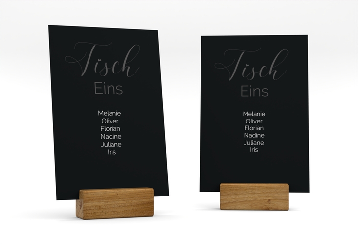 Tischaufsteller Hochzeit Eheschließung Tischaufsteller schwarz