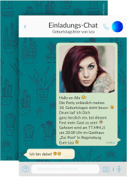 Einladung Geburtstag Connect A6 Karte hoch tuerkis