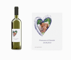 Klick: Details zu Etichette vino matrimonio collezione Tolone anzeigen Etichette vino matrimonio collezione Tolone Etikett Weinflasche 4er Set blu
