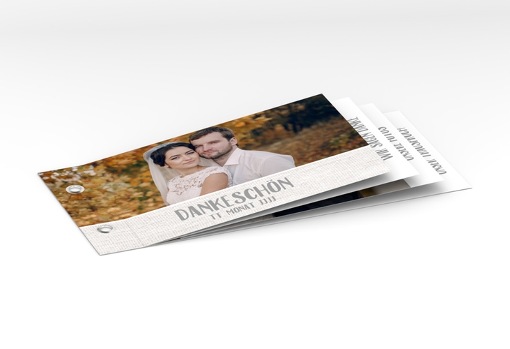 Danksagungskarte Hochzeit "Landliebe" Booklet weiss