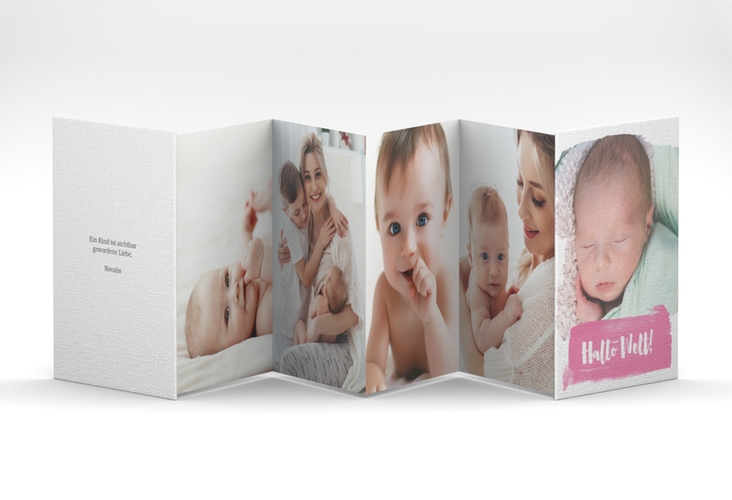 Foto-Leporello Baby Artwork Leporello pink