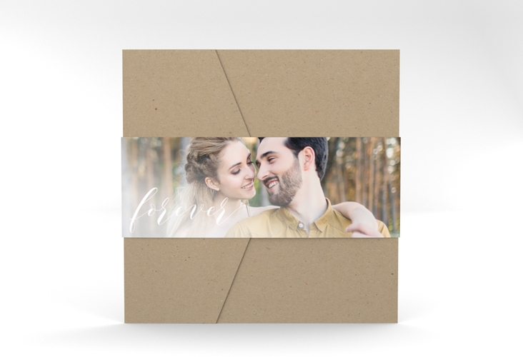 Hochzeitseinladung Promise Pocketfold weiss