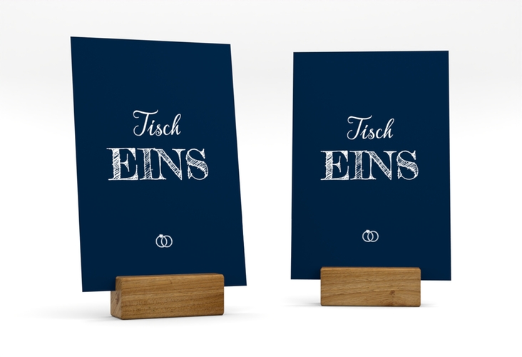 Tischnummer Hochzeit Rise Tischaufsteller blau