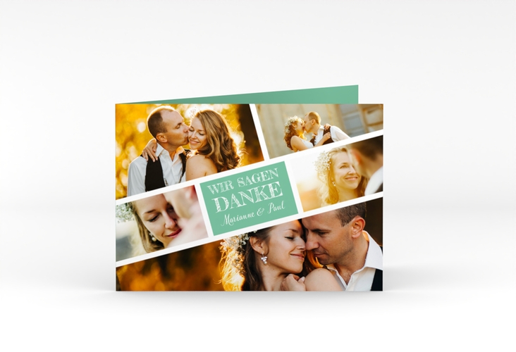 Danksagungskarte Hochzeit Rise A6 Klappkarte quer
