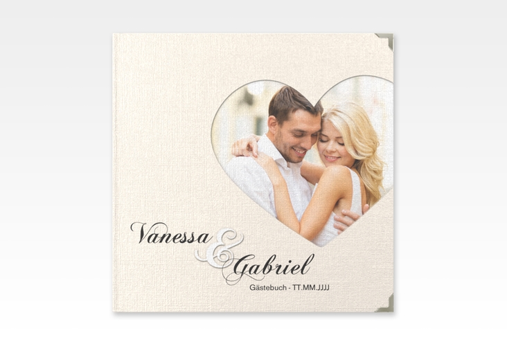 Gästebuch Selection Hochzeit "Sweetheart" Leinen-Hardcover beige