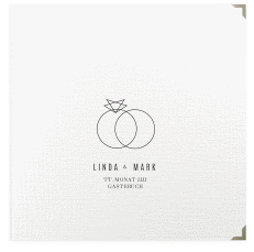 Klick: Details zu Gästebuch Selection Hochzeit "Rings" anzeigen Gästebuch Selection Hochzeit Rings Leinen-Hardcover weiss