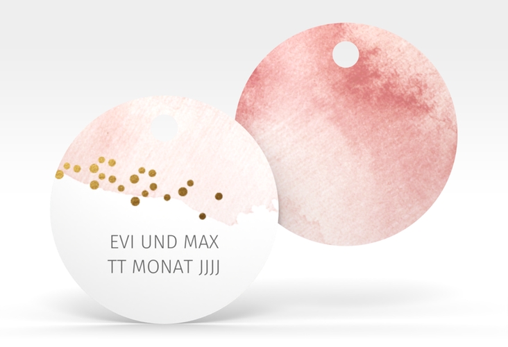Geschenkanhänger Hochzeit Pastell Geschenkanhänger, rund