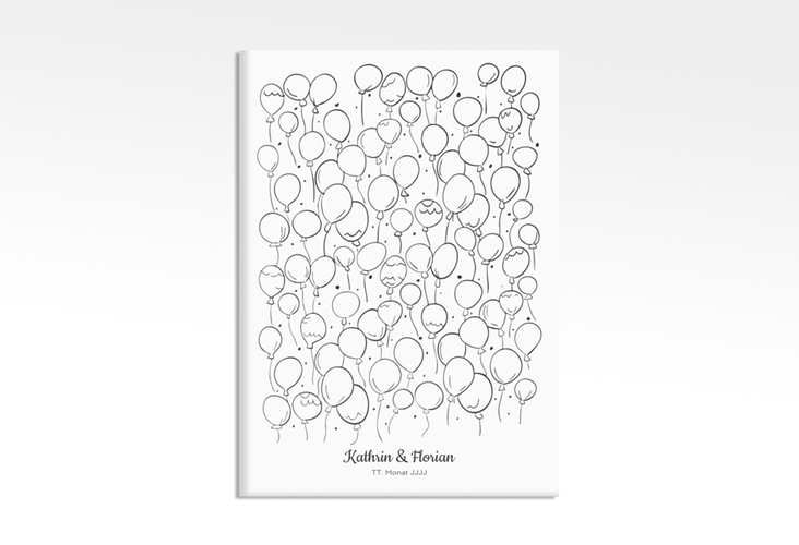 Wedding Tree Leinwand Hochzeitsballons (bis 80 Gäste) 50 x 70 cm