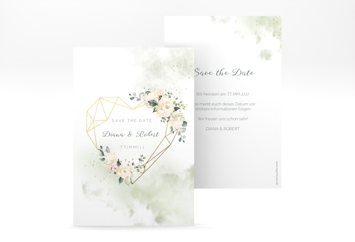 Save the Date-Karte Adore A6 Karte hoch hochglanz
