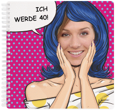 Gästebuch Geburtstag "Popart Woman"
