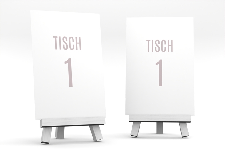 Tischnummer Hochzeit Memory Tischaufsteller grau hochglanz