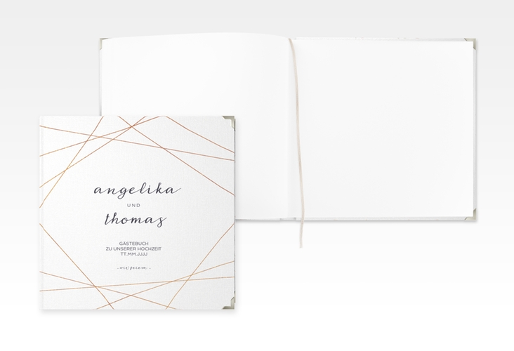 Gästebuch Selection Hochzeit Asymmetry Leinen-Hardcover weiss