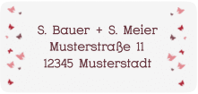 Klick: Details zu Absenderetikett Hochzeit "Rouen" anzeigen Absenderetikett Hochzeit "Rouen" 45,7 x 21,2 mm schwarz