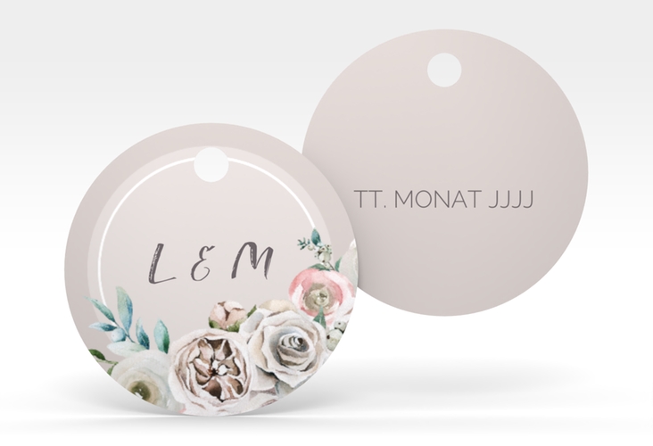 Geschenkanhänger Hochzeit Romance Geschenkanhänger, rund