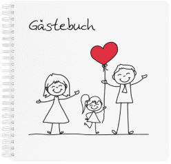 Klick: Details zu Gästebuch Hochzeit "Familia" anzeigen Gästebuch Hochzeit "Familia" Ringbindung