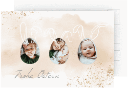 Osterkarte Osterfest A6 Postkarte beige