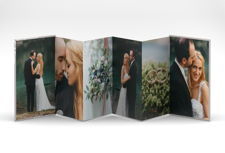 Foto-Leporello Hochzeit Vintage Leporello mit floraler Spitze