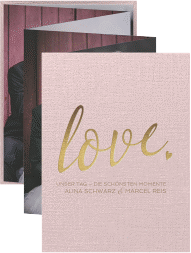 Klick: Details zu Foto-Leporello Hochzeit "Glam" anzeigen Foto-Leporello Hochzeit Glam Leporello rosa