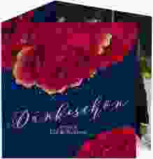 Dankeskarte Hochzeit Cherie quadr. Doppel-Klappkarte blau