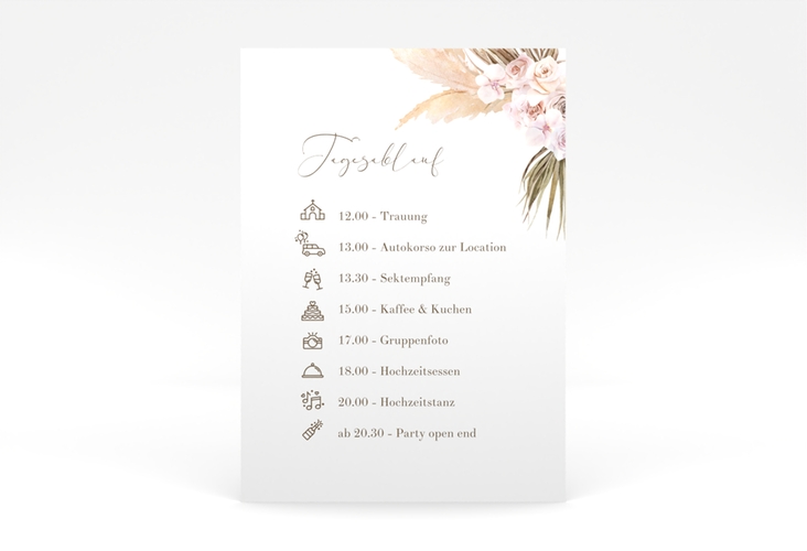 Tagesablauf Poster Hochzeit Nude 50 x 70 cm Poster