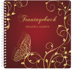 Klick: Details zu Trautagebuch Hochzeit "Eternity" anzeigen Trautagebuch Hochzeit "Eternity" Trautagebuch Hochzeit rot