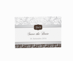 Klick: Details zu Biglietti Save the Date collezione Latina anzeigen Biglietti Save the Date collezione Latina A6 Postkarte marrone