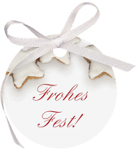 Klick: Details zu Geschenkanhänger Weihnachten "Zuckerguss" anzeigen Geschenkanhänger Weihnachten Zuckerguss Geschenkanhänger, rund weiss mit Zimtstern-Plätzchen