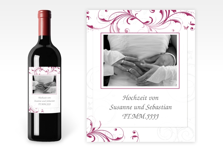 Weinflaschenetikett Hochzeit Palma Etikett Weinflasche 4er Set