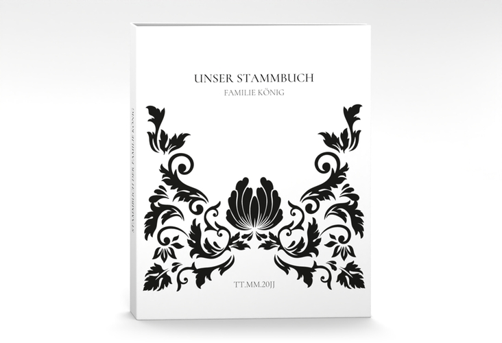 Stammbuch A4 Royal Stammbuch A4 weiss mit barockem Blumen-Ornament