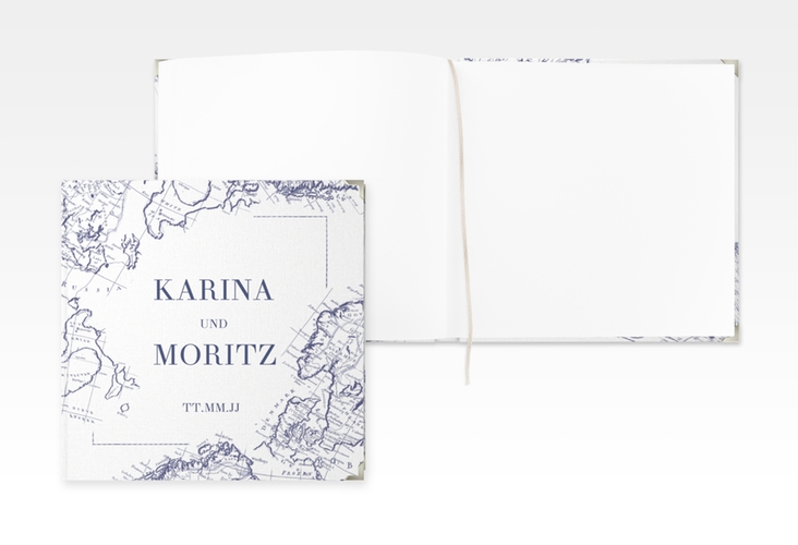 Gästebuch Selection Hochzeit Voyage Leinen-Hardcover blau