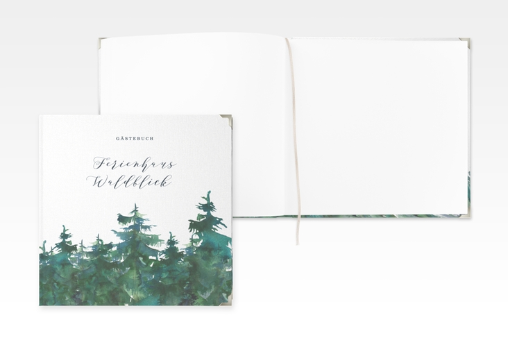 Gästebuch Selection Ferienwohnung Waldblick Leinen-Hardcover weiss