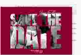 Save the Date-Postkarte  Letters A6 Postkarte rot
