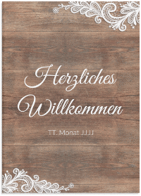 Klick: Details zu Willkommensschild Hochzeit "Spitze" anzeigen Willkommensschild Hochzeit "Spitze" 50 x 70 cm Leinwand braun