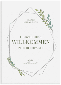 Klick: Details zu Willkommensschild Leinwand "Herbarium" anzeigen Willkommensschild Leinwand "Herbarium" 50 x 70 cm Leinwand gold